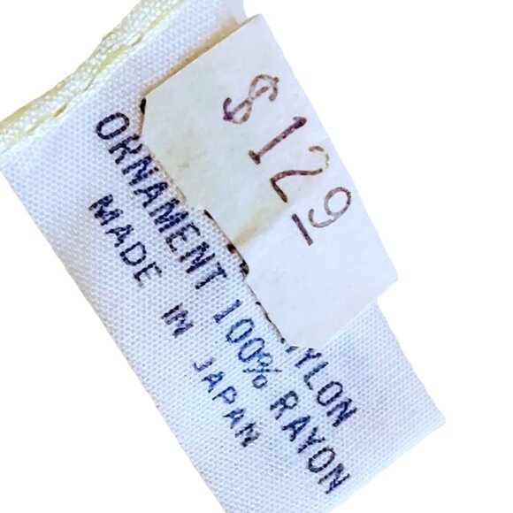 Vintage 1960s Sheer Yellow Tourist Souvenir Hawaiian Tropical Scarf Unworn NWT - Picture 5 of 5